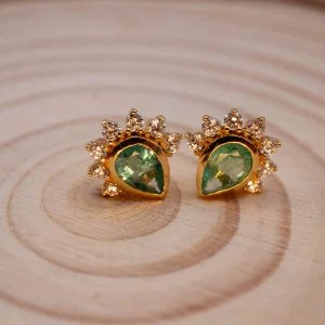 PENDIENTES TALISMAN ESMERALDA