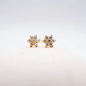 PENDIENTES FLOR BLANCA