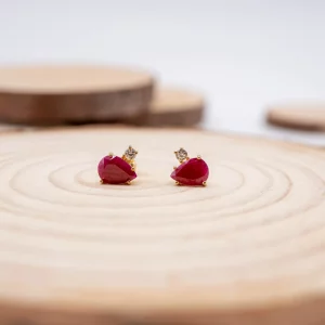 PENDIENTES LAGRIMA RUBI