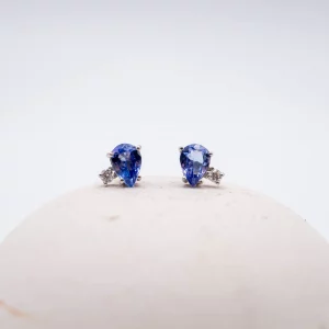 PENDIENTES LAGRIMA TANZANITA